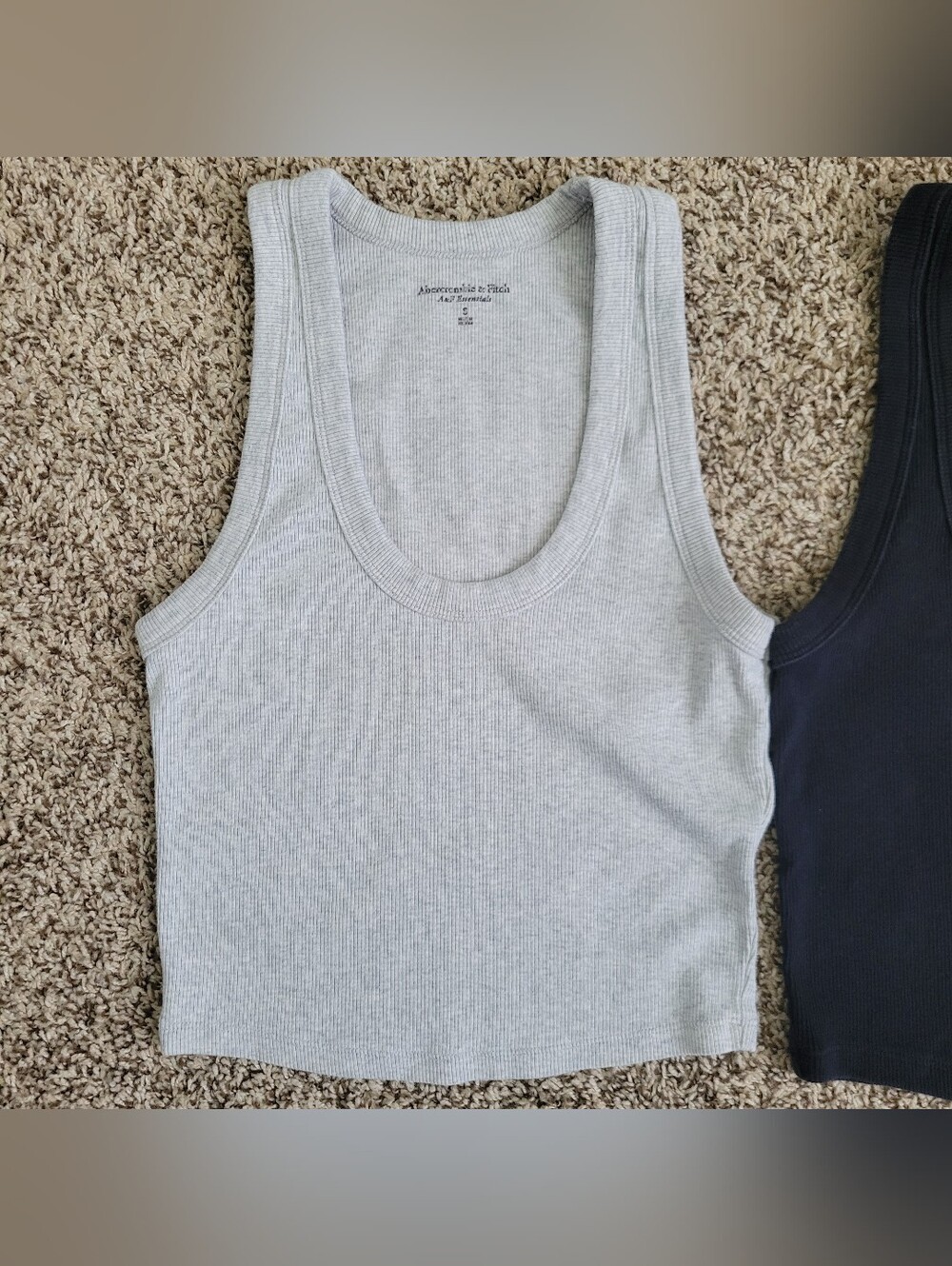 Abercrombie & Fitch Tank Top Rib Scoop Neck Black White Gray Blue Green Small - Picture 5 of 8